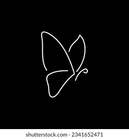  butterfly line style monogram logo design template