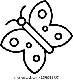 Butterfly Line Vector Icon Design