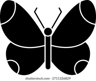 Diseño de icono de Vector de línea de mariposa