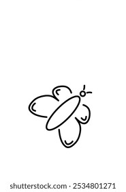 Butterfly line vector illustration. eps vector illustration.