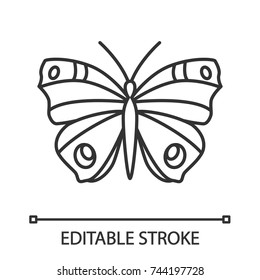 Butterfly linear icon. Insect. Thin line illustration. Moth. Contour symbol. Vector isolated outline drawing. Editable stroke