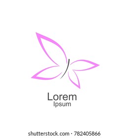 butterfly lines silhouette logo 