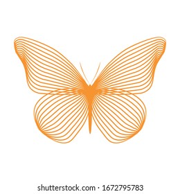 Butterfly Linocut vector line bundle 