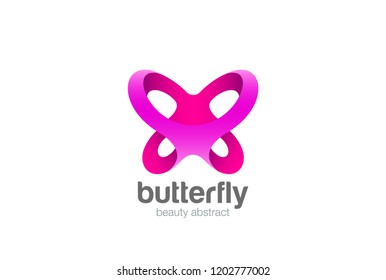 Butterfly Logo abstract design vector template for Beauty  Cosmetics Brand.