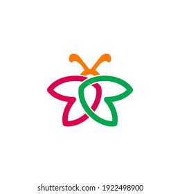 butterfly logo. Abstract emblems, design concept, vector, logo, logotype elements for templates