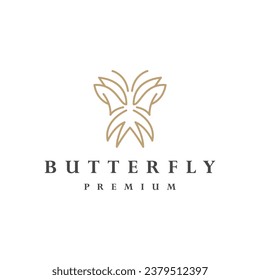 Butterfly logo. Abstract line logotype design. Universal premium butterfly symbol logotype.