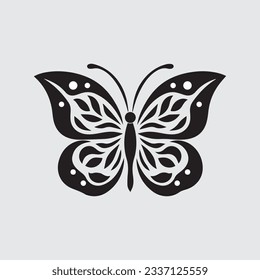 Plantilla vectorial abstracta con logotipo de mariposa