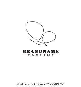 butterfly logo beautiful icon design template black modern isolated vector illustration