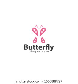 Butterfly logo with a beautiful shape with bright colors makes this design. unique, modern, simple.