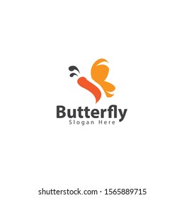 butterfly logo with a beautiful shape with the right color to make this design. unique, modern, simple.