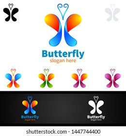 Butterfly Logo with Beauty and Unique  Logo Design