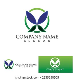  Butterfly logo Beauty Vector icon design