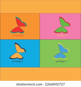 logotipo de mariposa para el trabajo de libros 