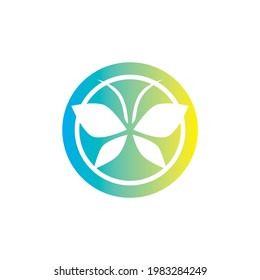 butterfly logo with circle background