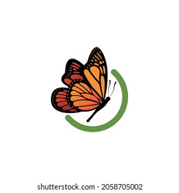 logotipo de mariposa limpio sencillo y elegante