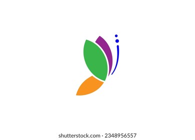 Butterfly logo with colorful design