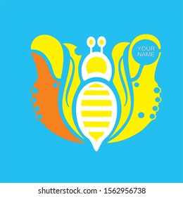 The Butterfly logo colorfull vector