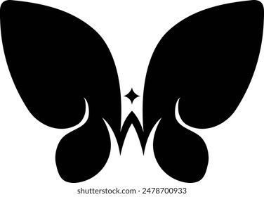 Butterfly logo. Combination butterfly, W letter, and a crown. Logo for skincare brand.