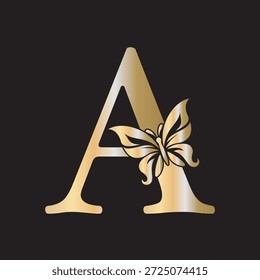 Butterfly Logo Combine With Letter A Vector Template