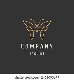 Butterfly logo concept design template element vector illustration