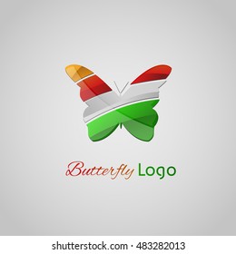 Butterfly logo concept vector illustration