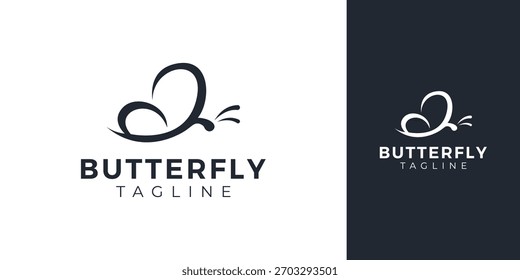 Logo de mariposa con diseño de Vector de idea de concepto creativo