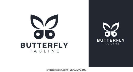 Logotipo borboleta com conceito criativo Idea Vetor Design