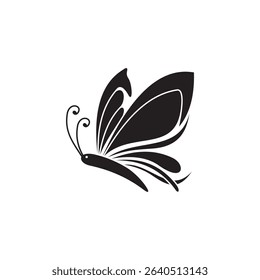 butterfly logo creative design black animal illustration vector
