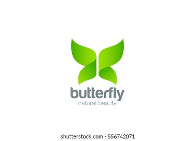 Butterfly Logo design abstract vector template.
Beauty Fashion Eco Organic logotype concept icon.