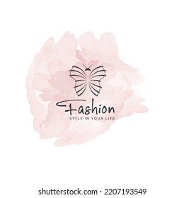 Butterfly logo design with background