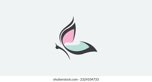 butterfly logo design with beatiful concept