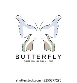 Butterfly Logo Design, Beautiful Flying Animal, Company Brand Icon Illustration, Screen Printing, Salon