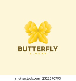Butterfly Logo Design, Beautiful Flying Animal, Company Brand Icon Illustration, Screen Printing, Salon