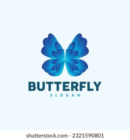 Butterfly Logo Design, Beautiful Flying Animal, Company Brand Icon Illustration, Screen Printing, Salon