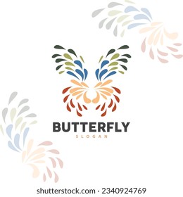 Butterfly Logo Design, Beautiful Flying Animal, Company Brand Icon Illustration, Screen Printing, Salon