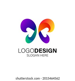 butterfly logo design for beauty and fashion