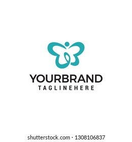 Butterfly logo design concept template