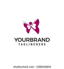 Butterfly logo design concept template