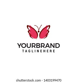 butterfly logo design concept template vector