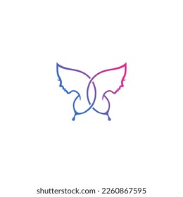 Butterfly Logo Design Concept vector with white background