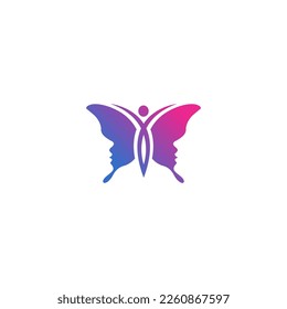 Butterfly Logo Design Concept vector with white background