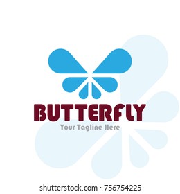 Butterfly Logo Design for Creative Business, Company and Product, Vector Logo Template.