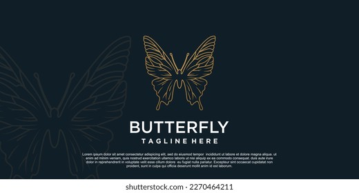 Butterfly logo design creative concept Premium Vector Part 1