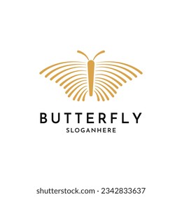 Butterfly logo design creative idea minimalist luxury