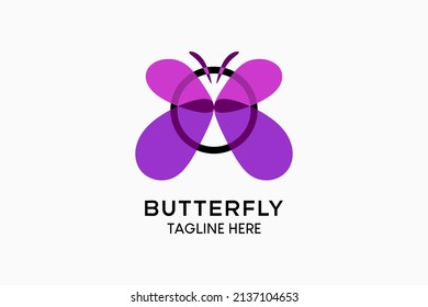 Butterfly logo design with creative and simple concept in creative. Modern vector illustration