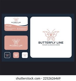 butterfly logo design graphic template