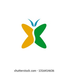 Butterfly logo design icon