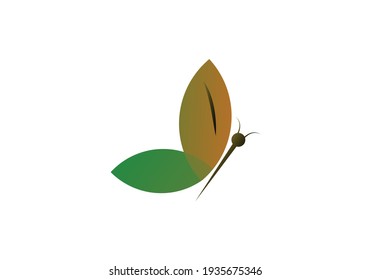 Butterfly logo design and icon template. Vector illustration.