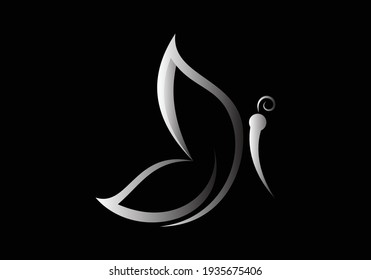 Butterfly logo design and icon template. Vector illustration.