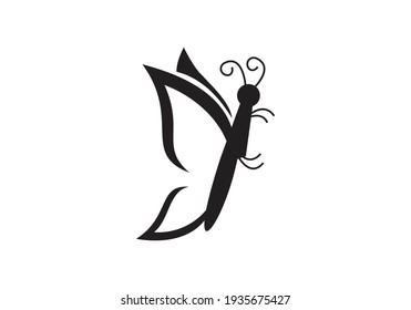 Butterfly logo design and icon template. Vector illustration.